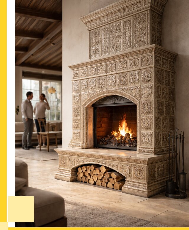 Купить изразцовый камин в Улане-Удэ от 256075 р. | ЭриданЛнд