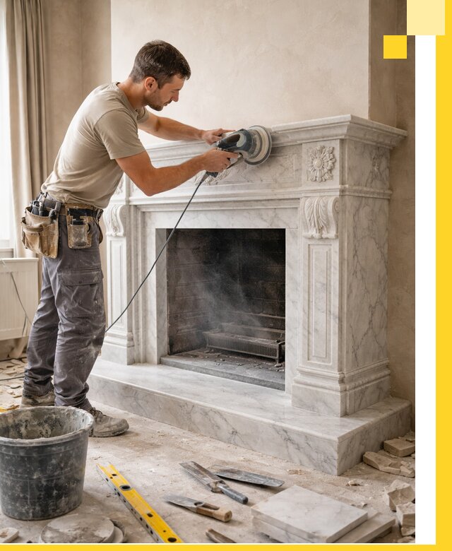 Изготовление и установка мраморных каминов в Улане-Удэ под ключ