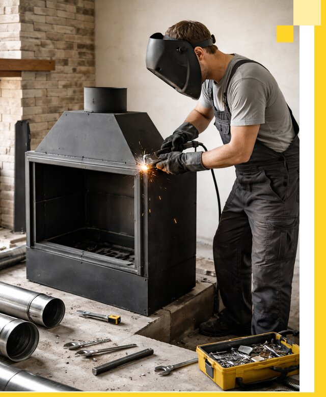 Продажа и установка металлических каминов в Улане-Удэ под ключ