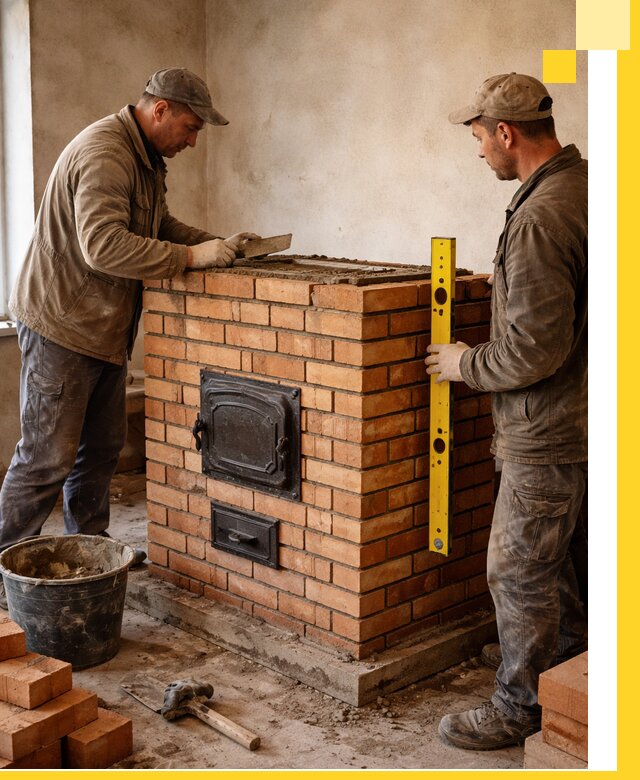 Отопительные печи под ключ в Улане-Удэ, установка и сборка