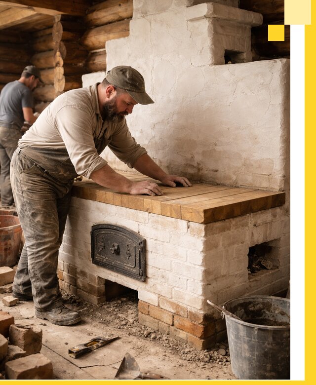 Проектирование и установка русской печи с лежанкой в Улане-Удэ