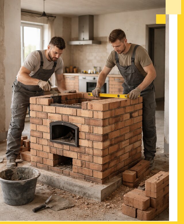 Установка и монтаж печей в частном доме в Улане-Удэ под ключ