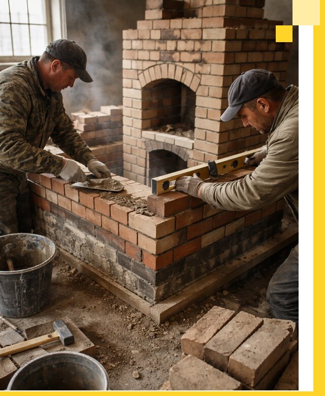 Изготовление и монтаж печей и каминов из кирпича в Улане-Удэ