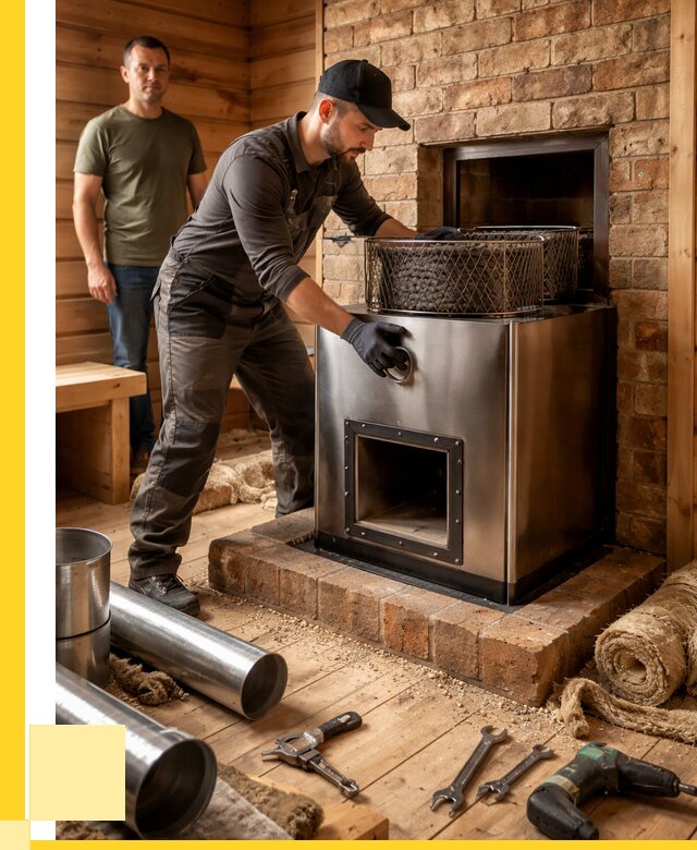 Монтаж банных печей под ключ в Улане-Удэ от 18437 р., ЭриданЛнд