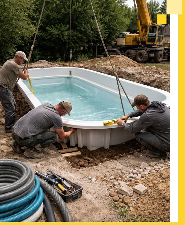 Установка и монтаж композитных бассейнов под ключ в Улане-Удэ