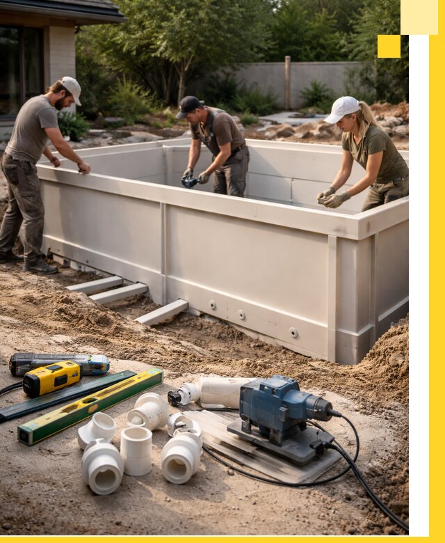 Установка полипропиленовых бассейнов под ключ в Улане-Удэ