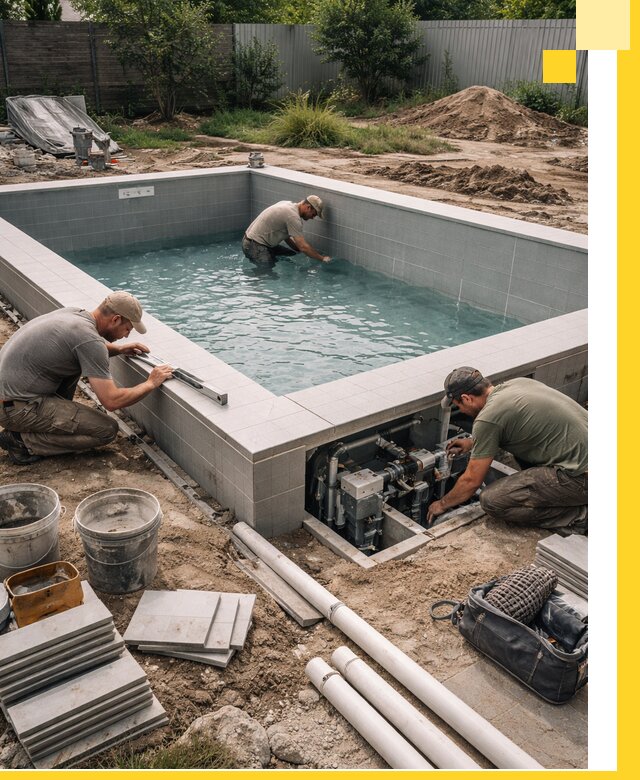 Строительство и монтаж бассейнов для дачи под ключ в Улане-Удэ