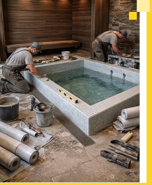 Установка и строительство бассейнов для сауны в Улане-Удэ