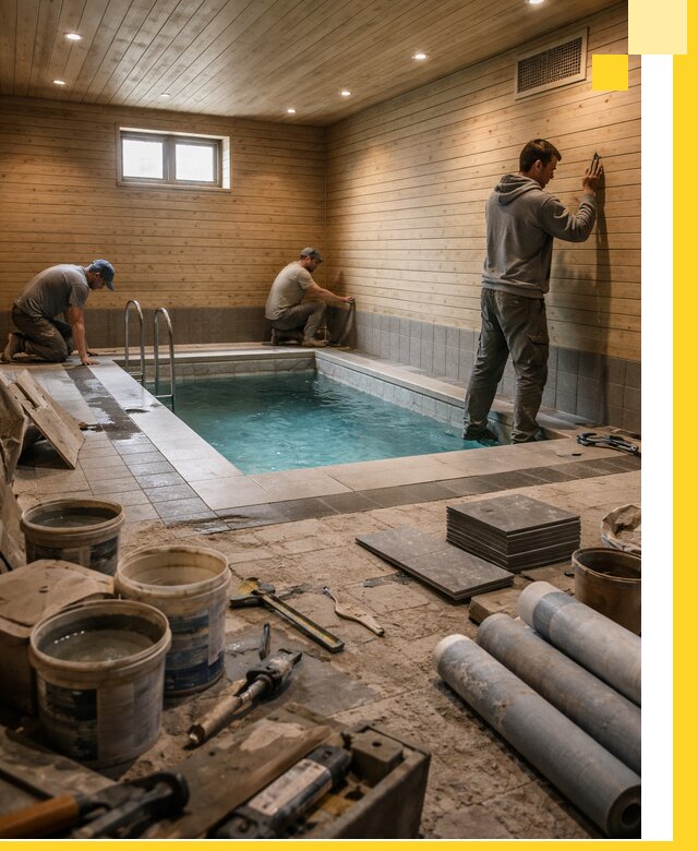 Строительство бани с бассейном и сауной под ключ в Улане-Удэ