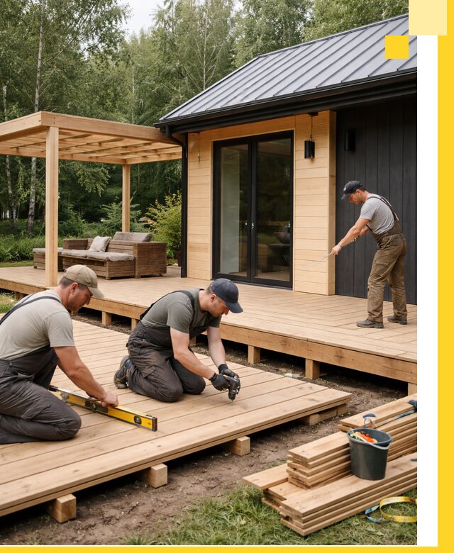 Строительство бань с террасой и бассейном под ключ в Улане-Удэ