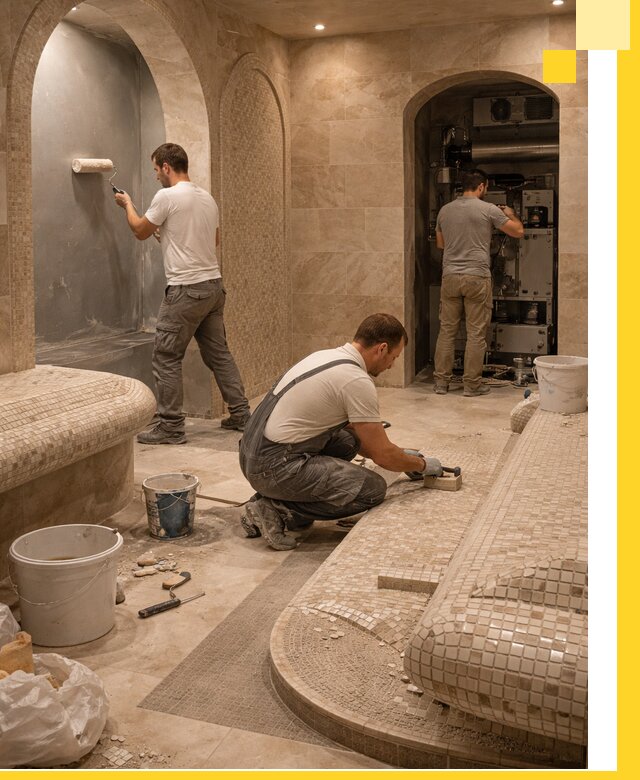 Строительство бани с хамамом и бассейном под ключ в Улане-Удэ