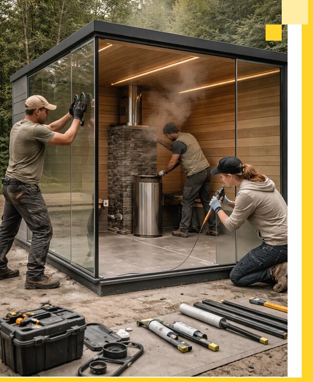 Проектирование и строительство стеклянных бань в Улане-Удэ