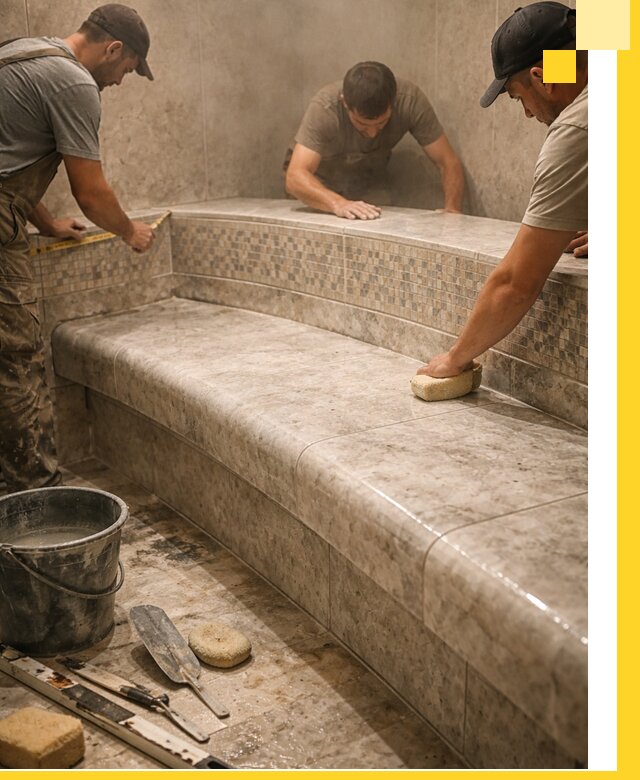 Изготовление и установка сидений для хамама в Улане-Удэ