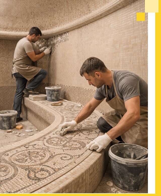 Плитка для хамама в Улане-Удэ, укладка, подбор и поставка